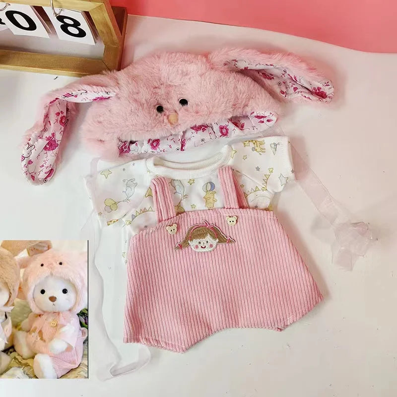 30cm High Quality Handmade Bear Plush Toy Cosplay Change Dress Cloth Girl Hug Cuddly Plushie Doll for Girlfriend Christmas Gift