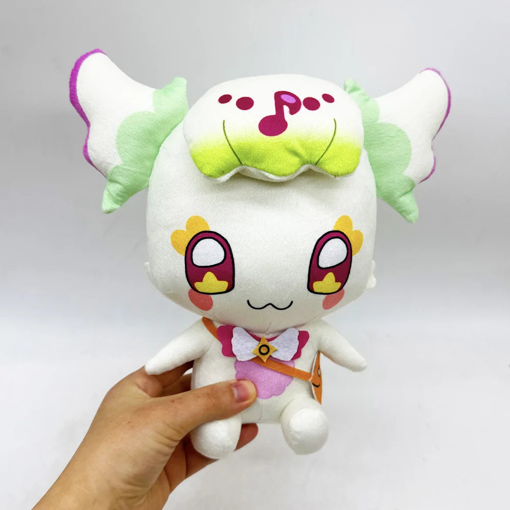Pretty Cure Plush Toy - 20cm & 10cm Cute Stuffed Animal with Healing Quotes, Pink & Green Kawaii Anime Doll for Kids & Fans