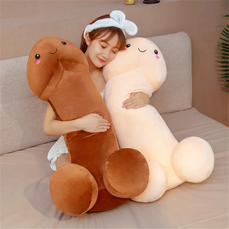 Long Lifelike Penis Plush Toy Stuffed Dick Trick Doll Real-life Penis Expressions Pillow Sexy Toy Lovers Tricky Birthday Gift