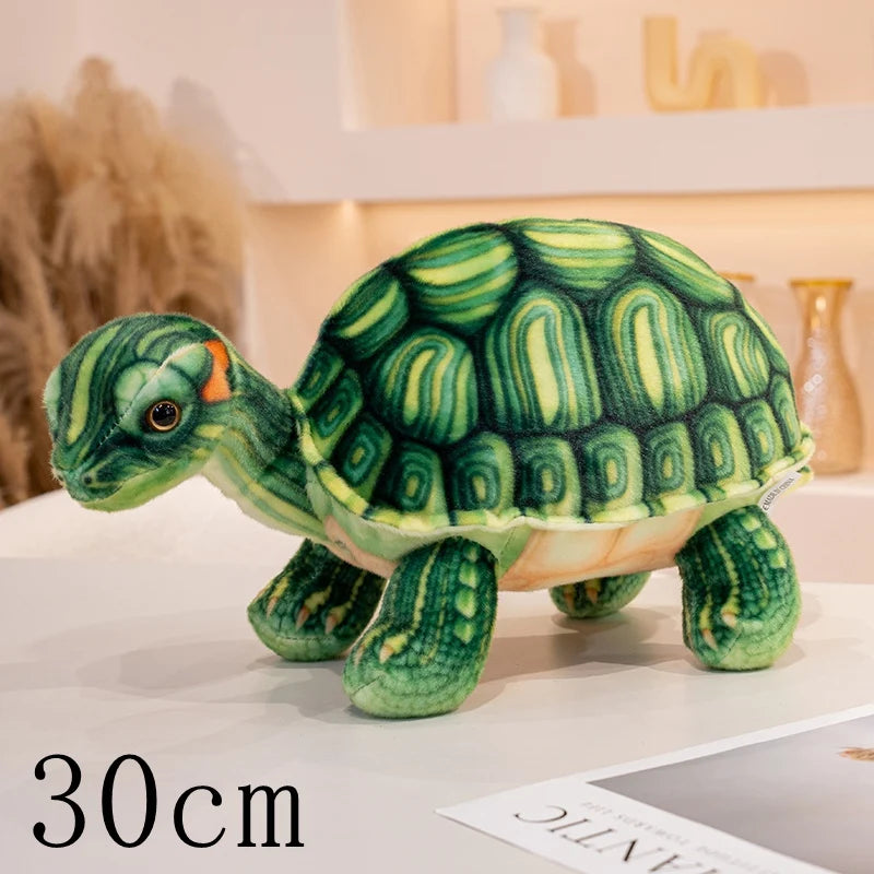 Cute Baby Super Green Simulation Stuffed Tortoise Realistic Sea Turtle Animal Plush Baby Toy Gift Hot Sale Home Decoration Gift