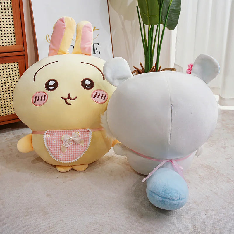 Cartoon Usachi Chiikawa Wear Clothes Plush Toy Jiikawa Hachi Self-deprecating Bear Stuffed Doll Home Decor Pillow Kids Gifts