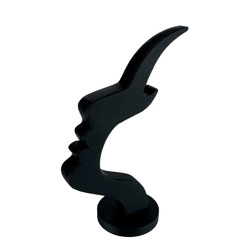 Minimalist Face Profile Eyeglasses Holder, Sculptural Glasses Stand in Black or White for Desk, Nightstand and Modern Home Decor
