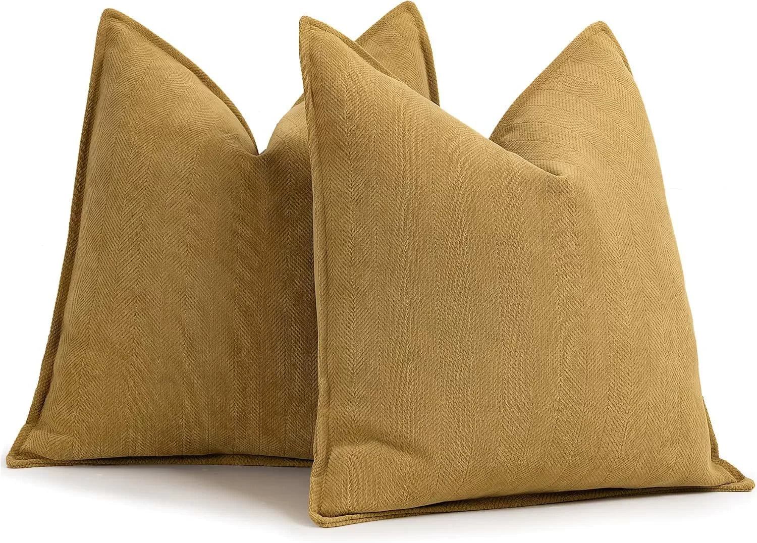 Pack of 2 Pillow Covers Soft Chenille Luxurious Couch Throw Pillows Farmhouse Cushion Covers with Elegant Design for Home Decor