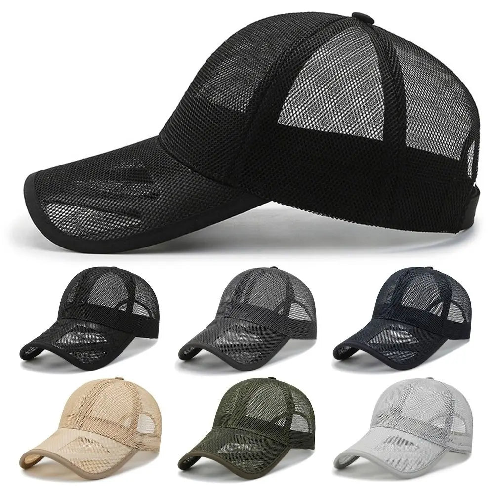 Ultra-Breathable Full Mesh Sun Protection Baseball Cap for Men and Women