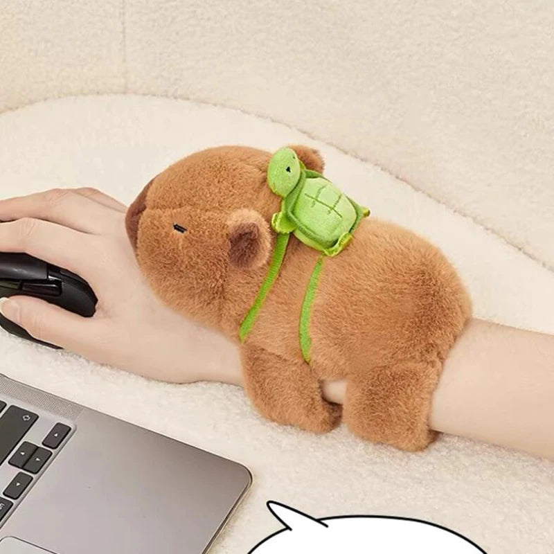 Capybara Plush Papa Circle Simulation Anime Fluffty Stuffed Animals Wrist Hug Plush Soft Doll Birthday Teenager Gift Toys