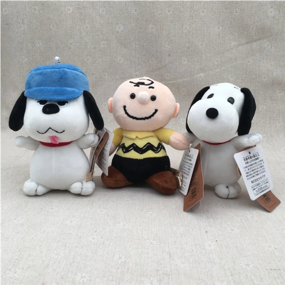 “Peanuts Charlie Brown & Friends Plush Toys - Cute Stuffed Animals (Charlie Brown, Tongue-Out Dog, Snoopy), Soft Cuddly Companions with Healing Charm for Kids & Fans”
