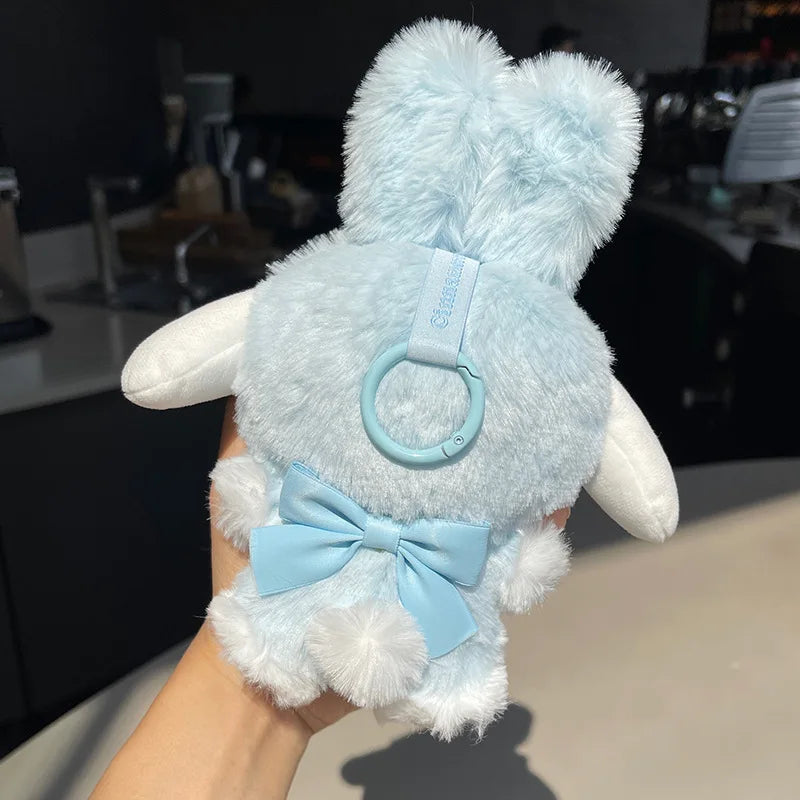 New Hello Kitty Sanrio Family Dress up Elf Rabbit Vinyl Face Plush Doll Pendant for Girls Keychain Doll Gift