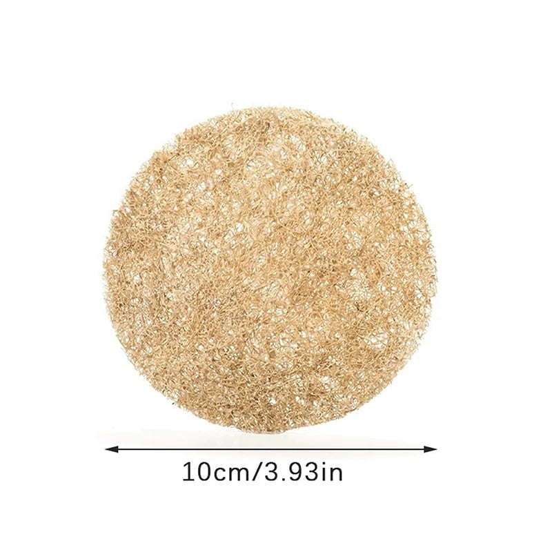 Natural Loofah Fiber Tea Mat, Round Cup and Teapot Pad in Single or Double Layer Styles for Calm Tea Tables