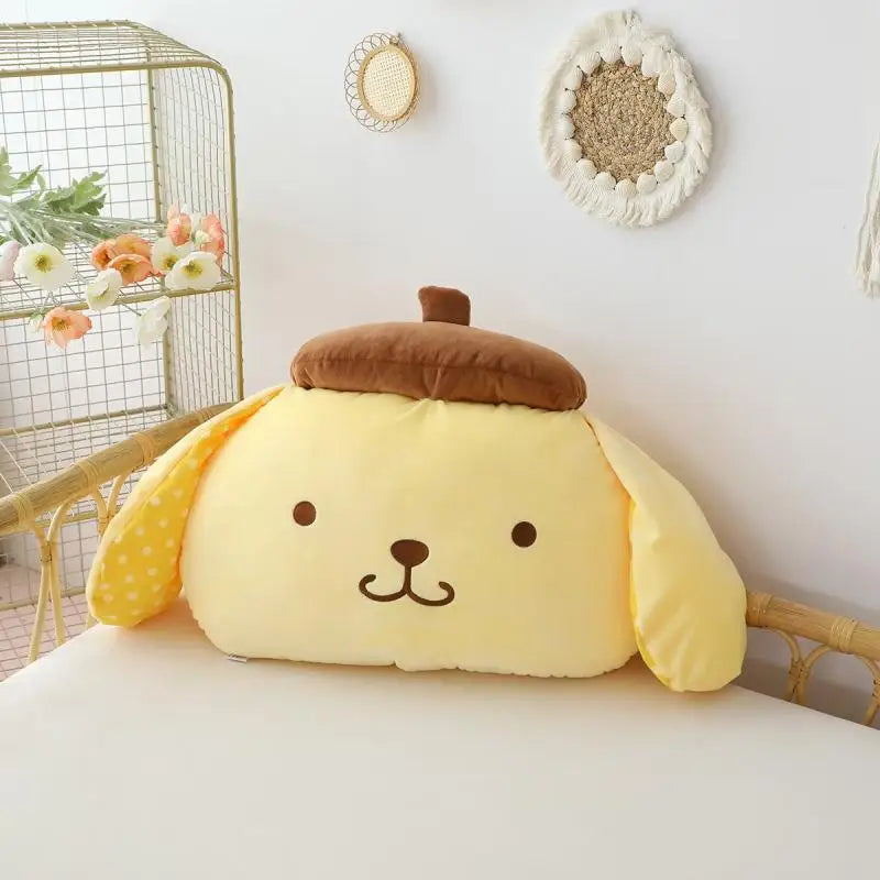Sanrio Pom Pom Purin Plush Toy Car Pillow Seat Belt Cover Back Cushion For Car Seat Throw Pillow Blanket Sofa Bed Xmas Girl Gift