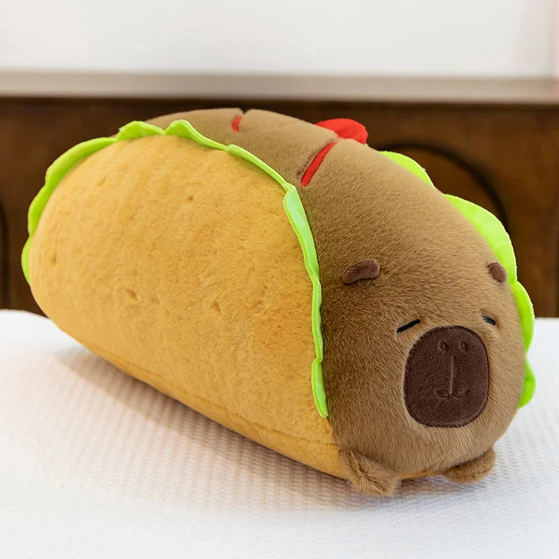50CM Cartoon Hot Dog Style Capybara Cute Capibara Anime Fluffty Toy Plush Doll Home Decor Desktop Ornament Kids Birthday Gift