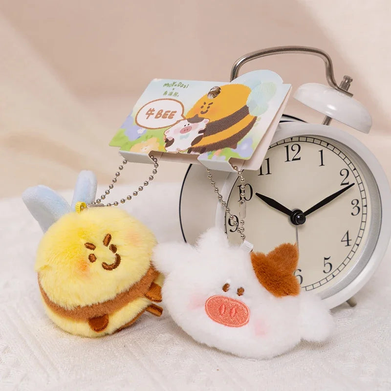 Cartoon Cai Bee Plush Toys Pendant Stuffed Tu Bee Plush Toys Super Soft Vegetable Cabbage Doll Sleep Pillow Birthday Gifts