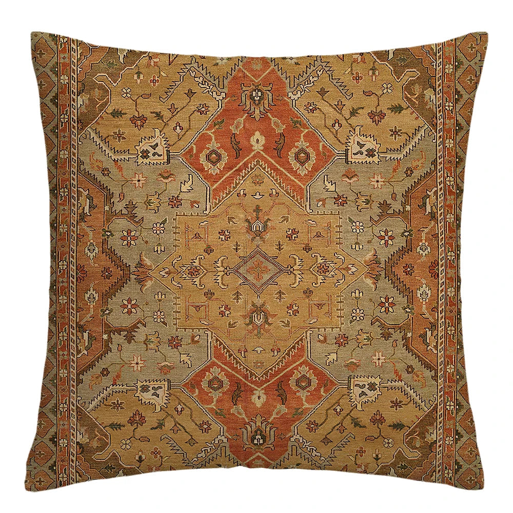 Moroccan Ethnic Patterned Decorative Throw Pillow Cover 2D Printed Polyester Cushion Case 40x40 45x45 50x50  for Sofa Home Decor