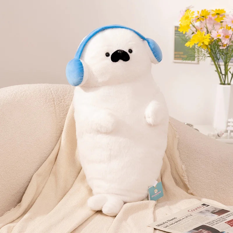 Cute Seal Plush Toy Lifelike Stuffed Marine Life Sea Otter Soft Doll Simulation Seal Pillow Cushion Kids Toys Birthday Gift