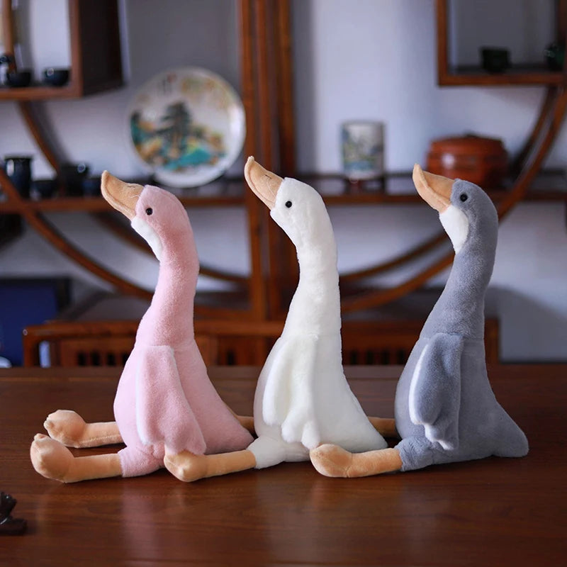 Cute Long Neck Goose Stuffed Plush Doll Soft Plushie Animal Toy for Kids Baby Children Birthday Gifts