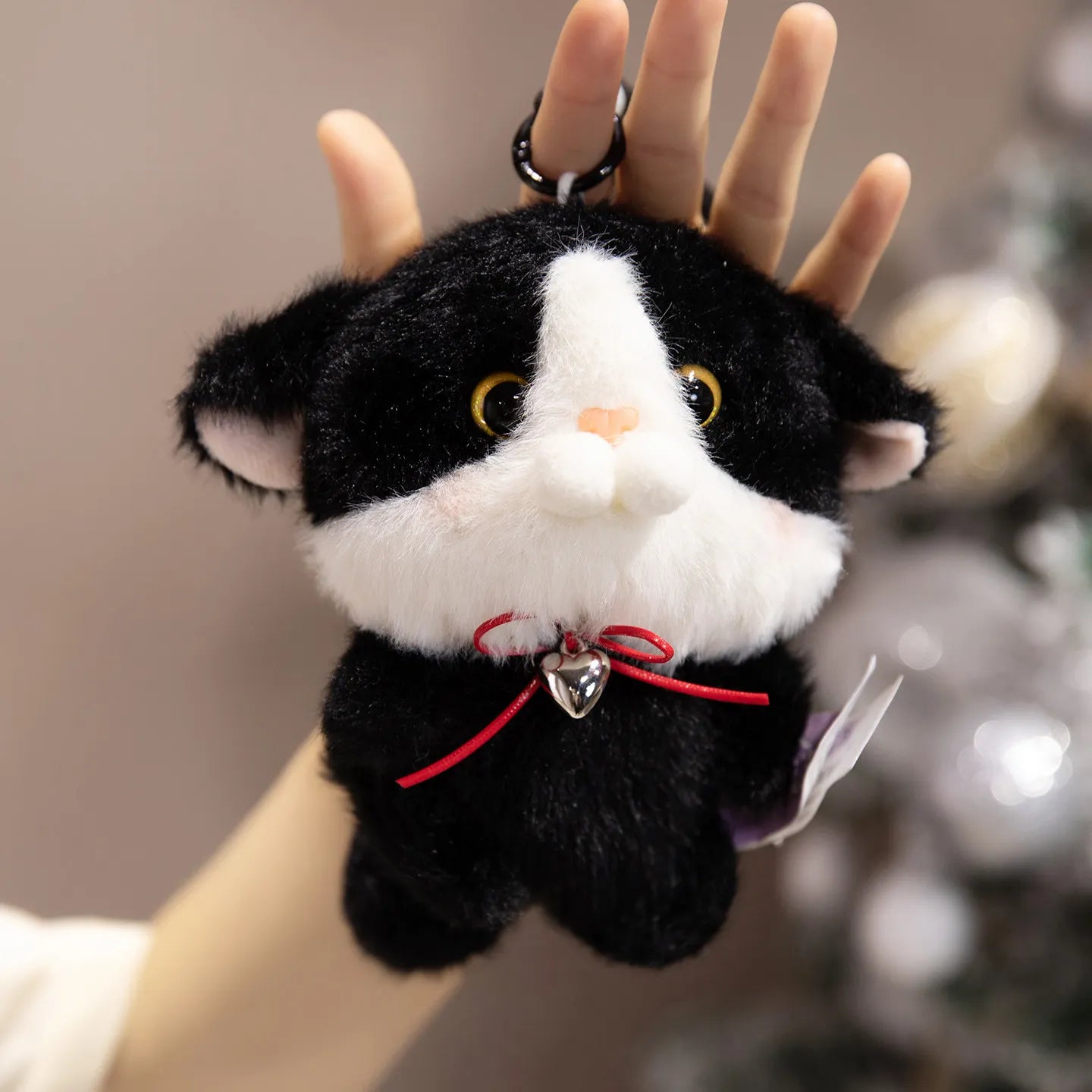 Cat Pendant Super Cute Siamese Calico Cat Keychain Pendant 5 Styles Cat plush Toy Backpack Decor Kids Toy Birthday Gift