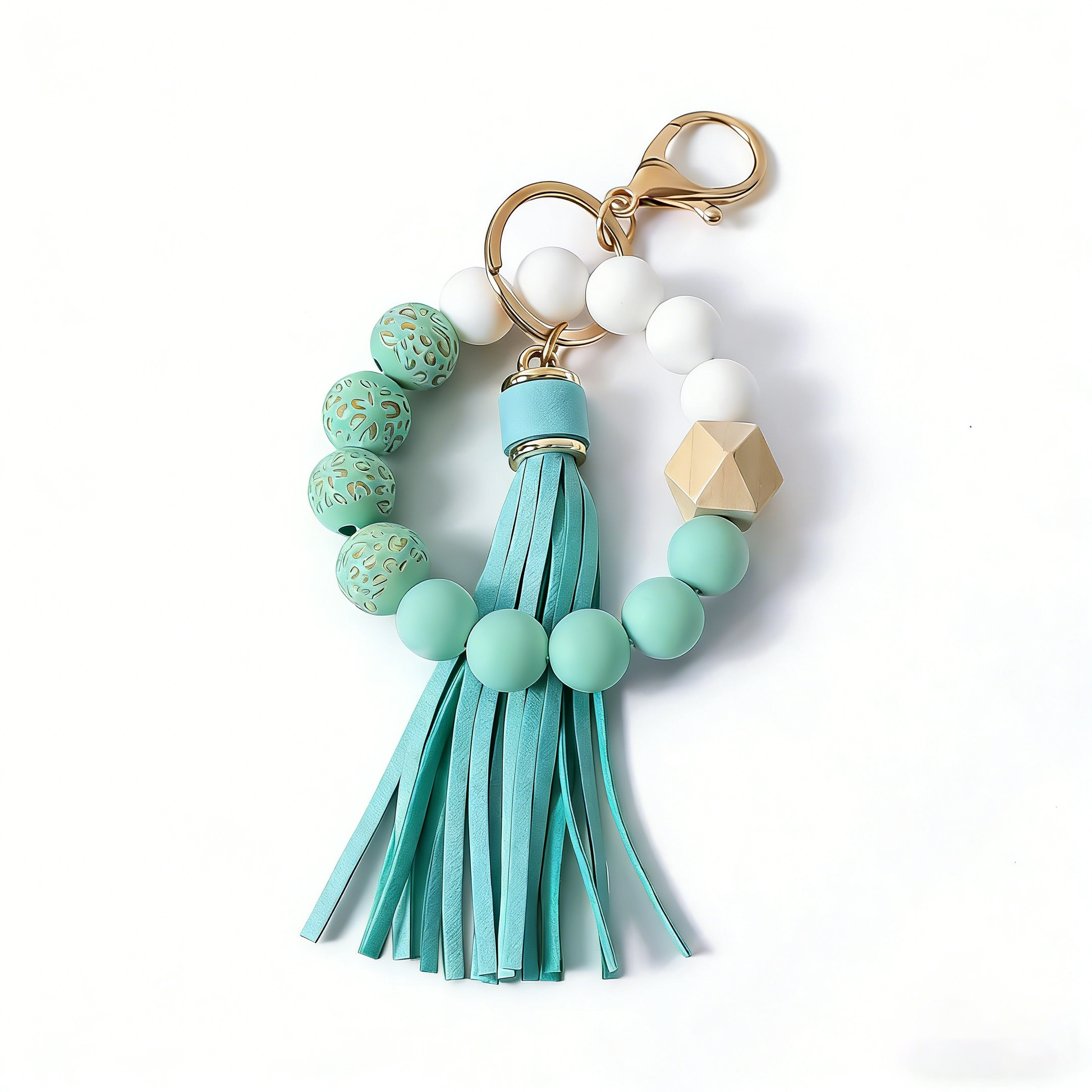 Beechwood Keychain、Positive Energy Charm、Memorial Bracelet Keychain、Silicone Bead Tassel Charm、Good Luck Keepsake