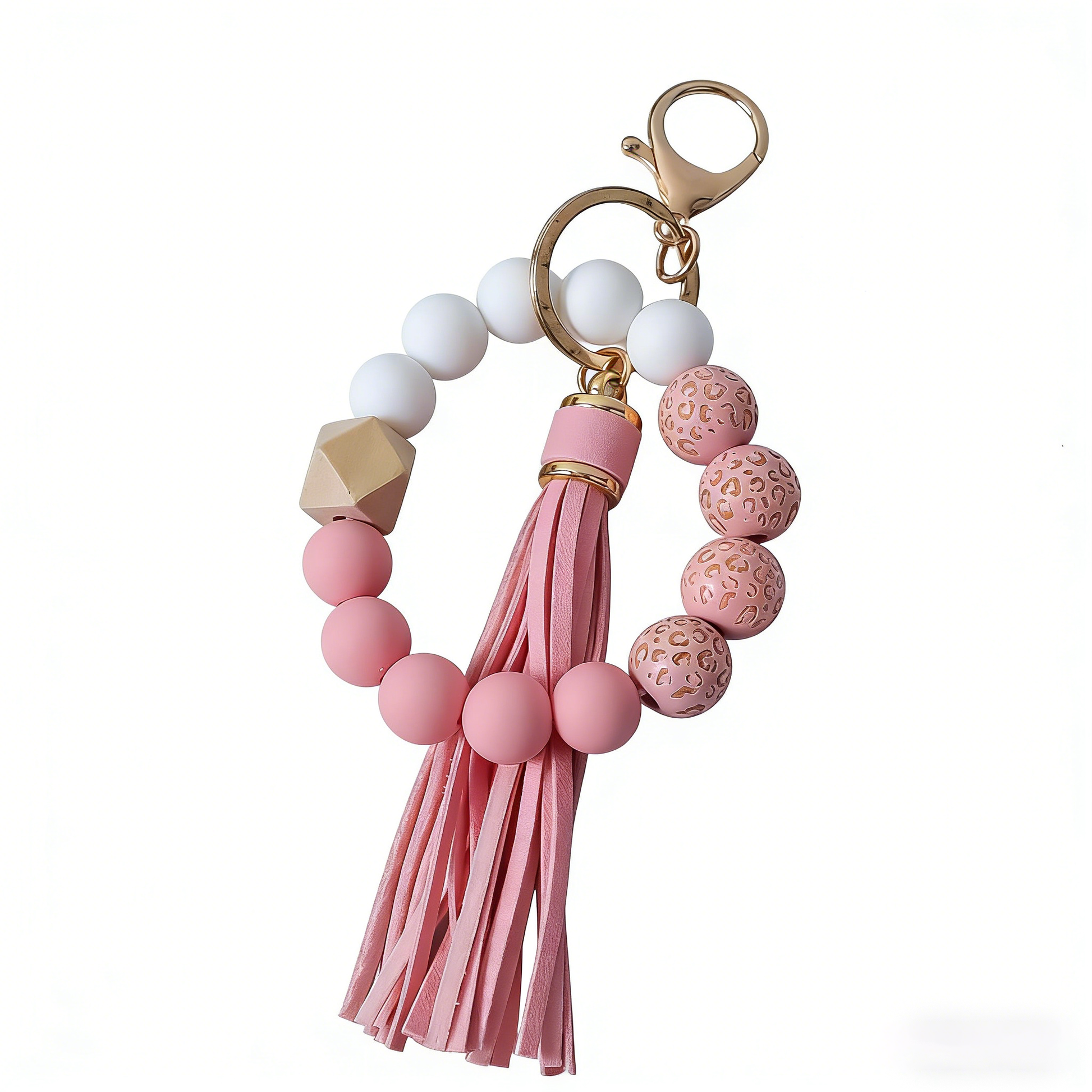 Beechwood Keychain、Positive Energy Charm、Memorial Bracelet Keychain、Silicone Bead Tassel Charm、Good Luck Keepsake