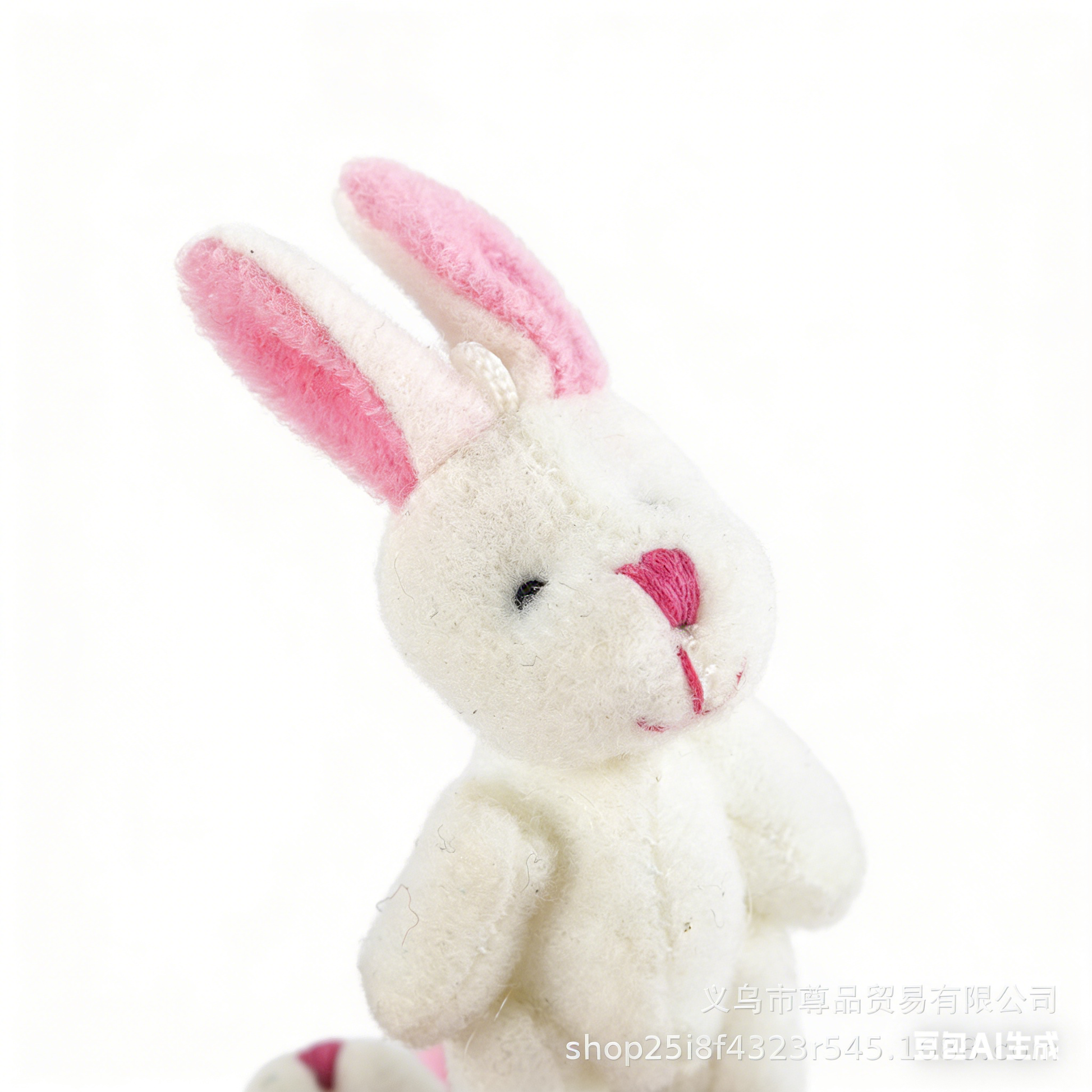 Mini Jointed Bunny Plush Toy - Poseable Stuffed Rabbit Doll (Assorted Colors) | Small Fluffy Bunny Ornament, Backpack Charm, Gift for Kids & Collectors