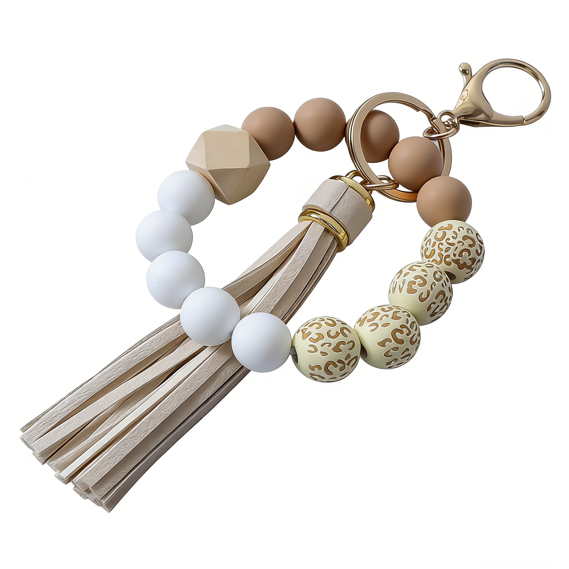 Beechwood Keychain、Positive Energy Charm、Memorial Bracelet Keychain、Silicone Bead Tassel Charm、Good Luck Keepsake