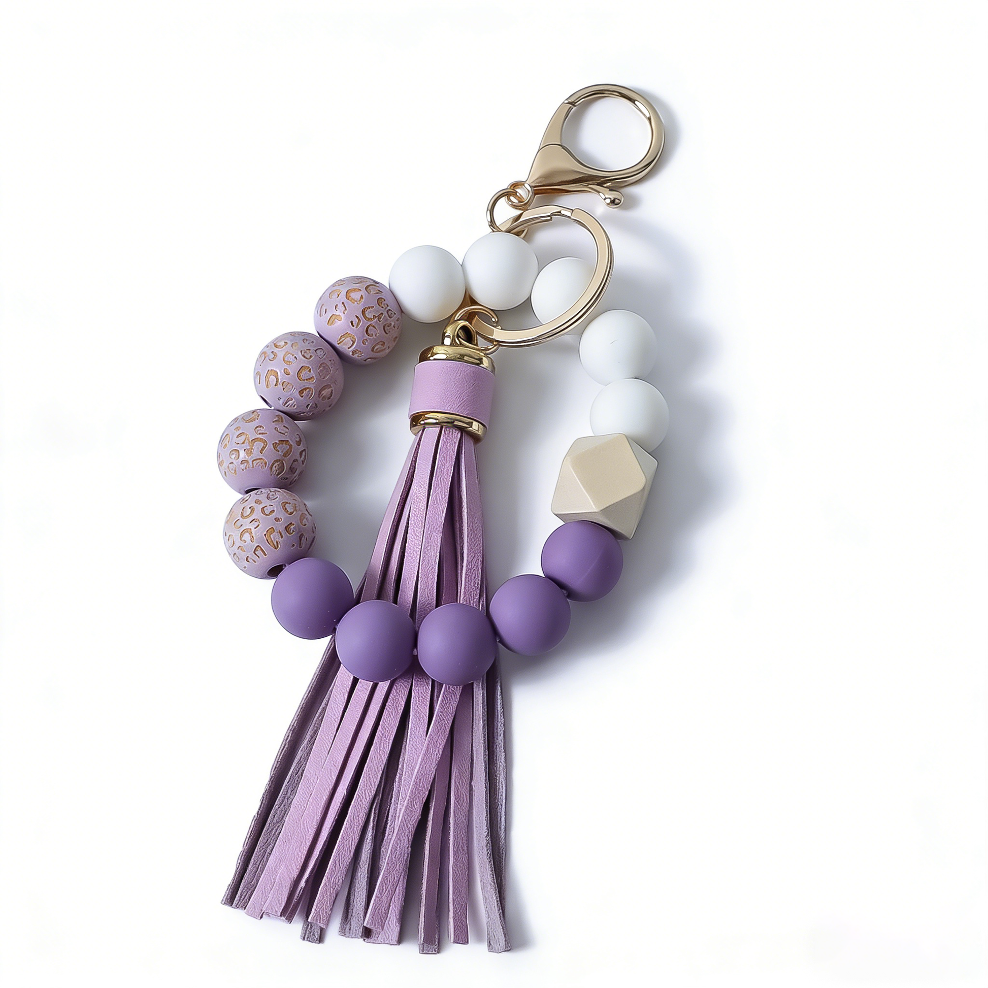 Beechwood Keychain、Positive Energy Charm、Memorial Bracelet Keychain、Silicone Bead Tassel Charm、Good Luck Keepsake