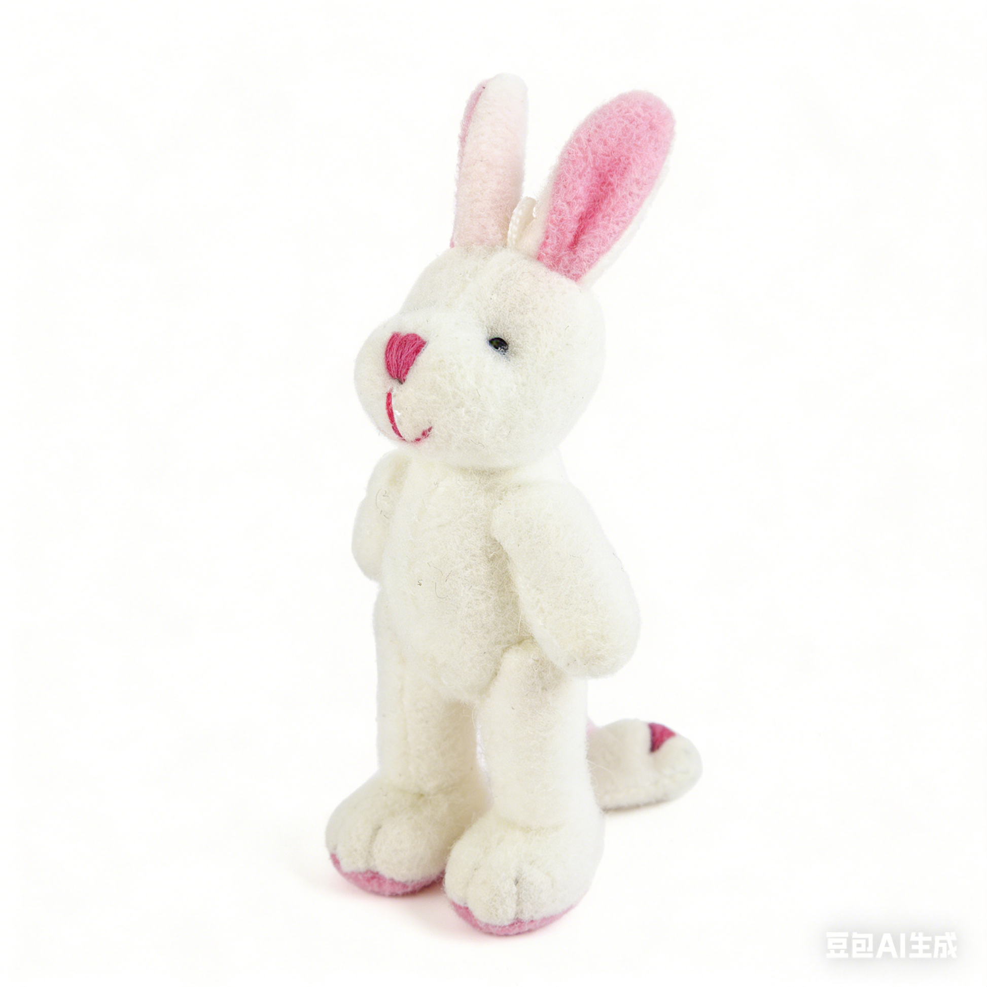Mini Jointed Bunny Plush Toy - Poseable Stuffed Rabbit Doll (Assorted Colors) | Small Fluffy Bunny Ornament, Backpack Charm, Gift for Kids & Collectors