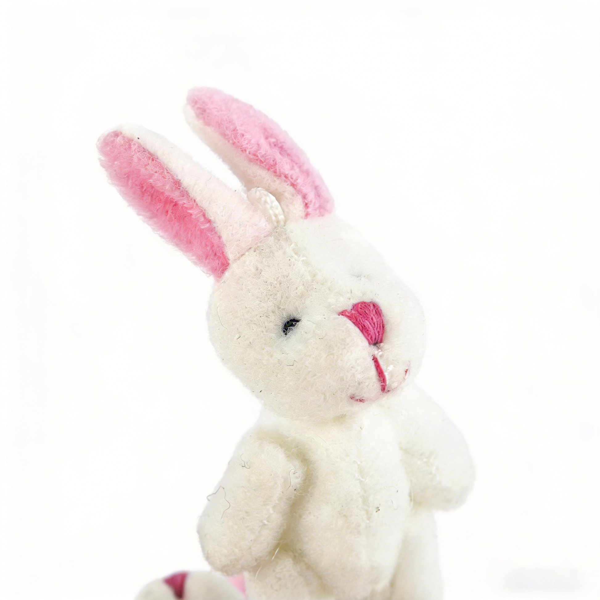 Mini Jointed Bunny Plush Toy - Poseable Stuffed Rabbit Doll (Assorted Colors) | Small Fluffy Bunny Ornament, Backpack Charm, Gift for Kids & Collectors