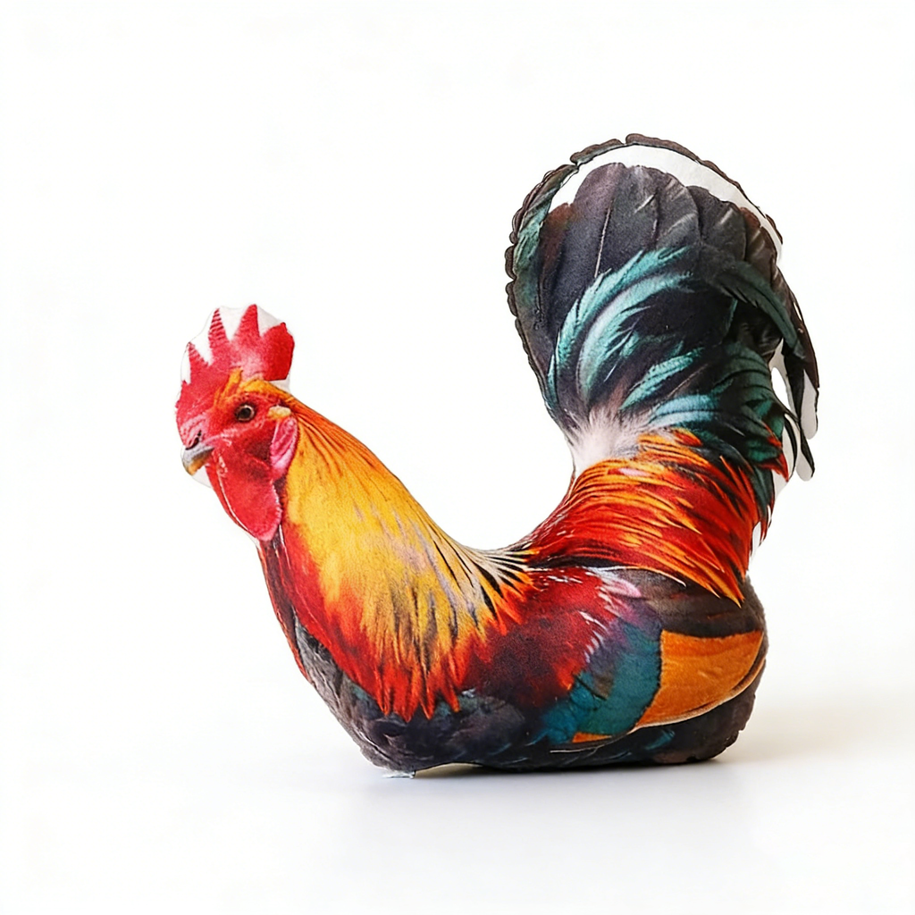 Realistic Farm Animal Plush Set (Rooster, Hen, Duck, Mandarin Duck) | 50cm Soft Stuffed Bird Toys | Emotional Support Cuddle Pillows | Unique Home Decor Gift for Animal Lovers