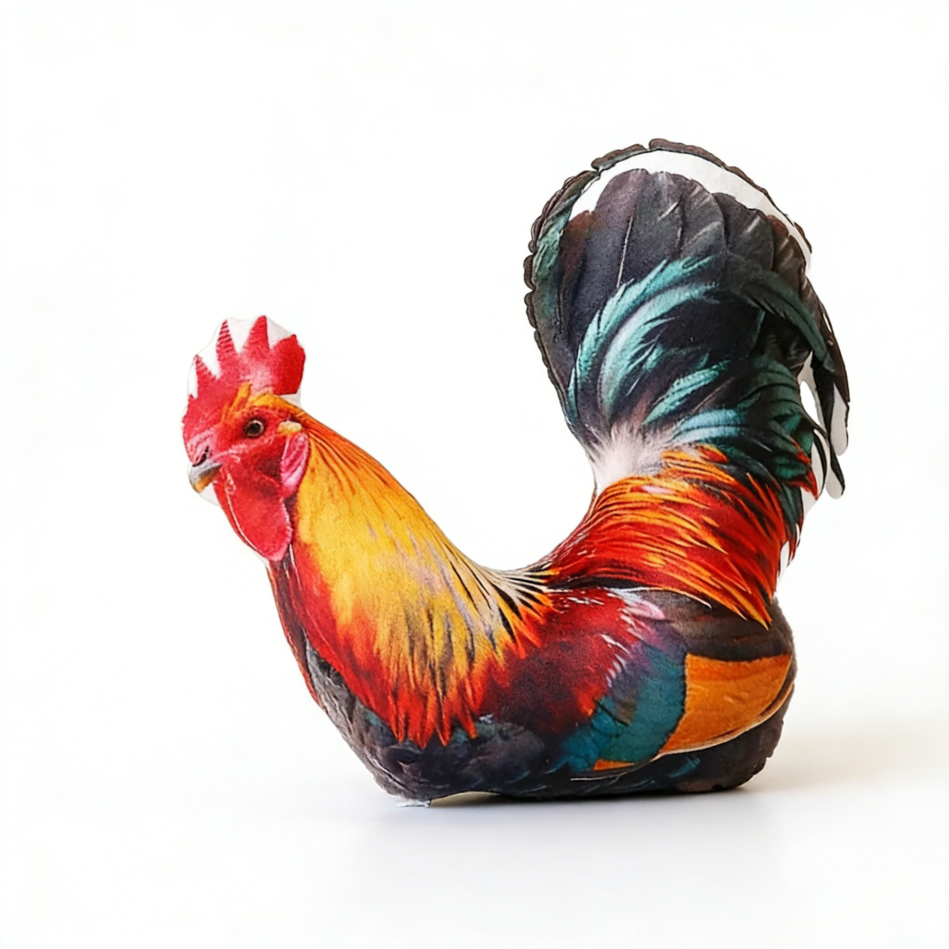Realistic Farm Animal Plush Set (Rooster, Hen, Duck, Mandarin Duck) | 50cm Soft Stuffed Bird Toys | Emotional Support Cuddle Pillows | Unique Home Decor Gift for Animal Lovers