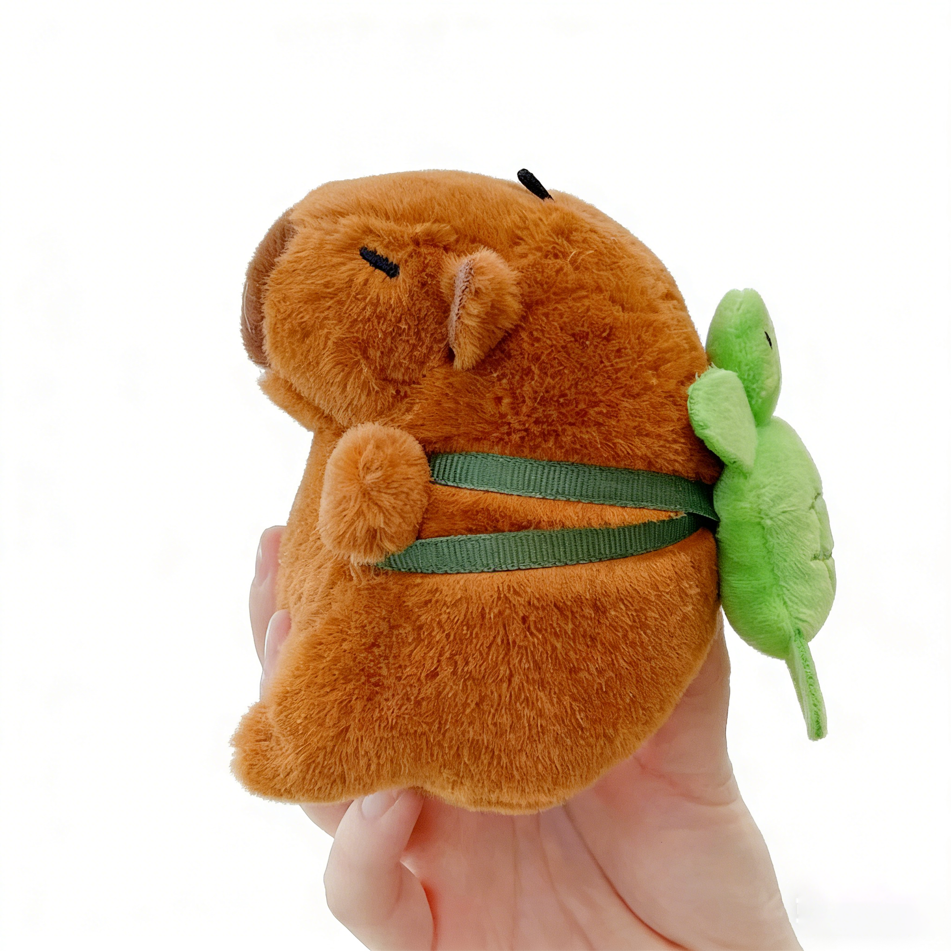 Cute 10" Kawaii Capybara Plush Toy - Orange Fruit Decor Stuffed Animal, Soft Huggable Capybara Doll for Kids/Adults, Cute Birthday Gift/Desk Decor