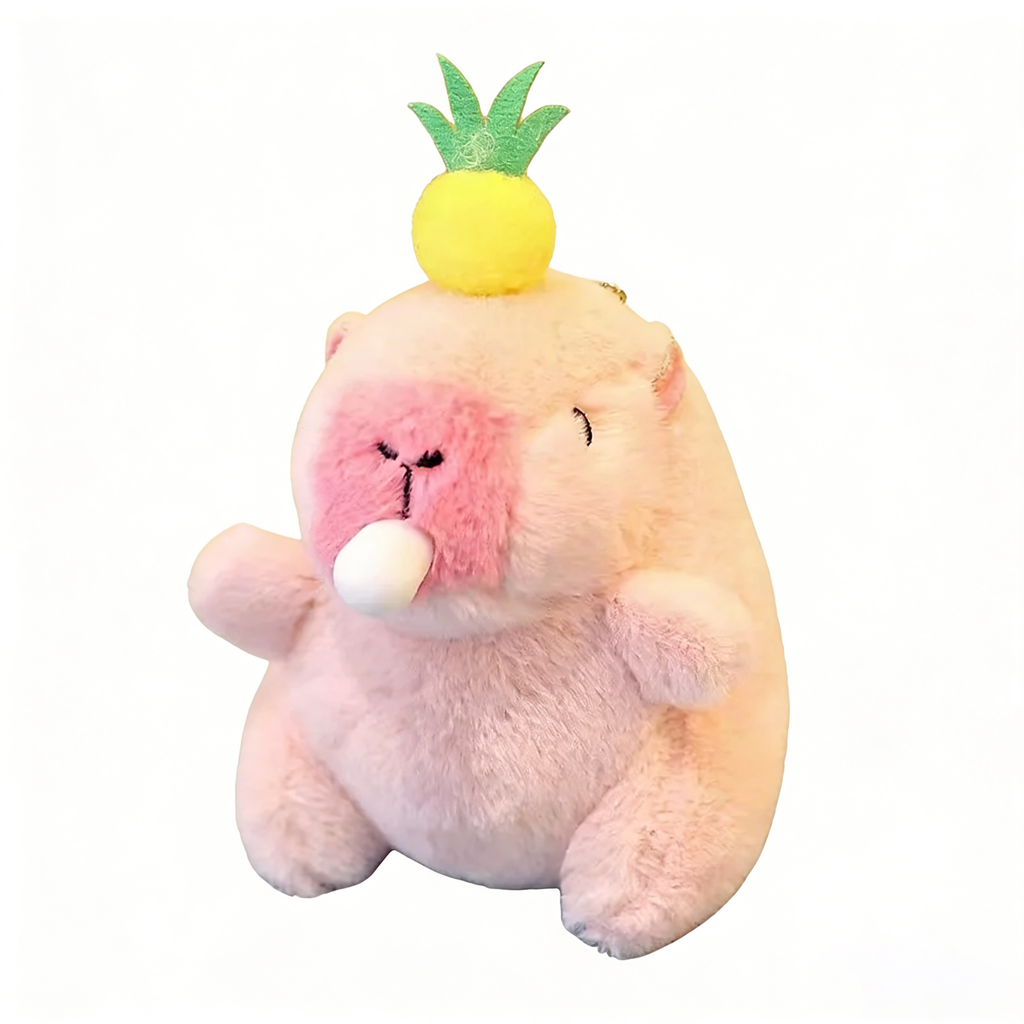 Cute 10" Kawaii Capybara Plush Toy - Orange Fruit Decor Stuffed Animal, Soft Huggable Capybara Doll for Kids/Adults, Cute Birthday Gift/Desk Decor