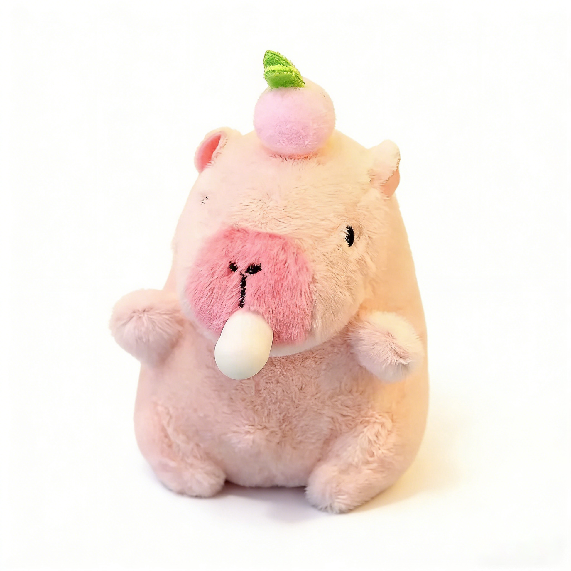 Cute 10" Kawaii Capybara Plush Toy - Orange Fruit Decor Stuffed Animal, Soft Huggable Capybara Doll for Kids/Adults, Cute Birthday Gift/Desk Decor
