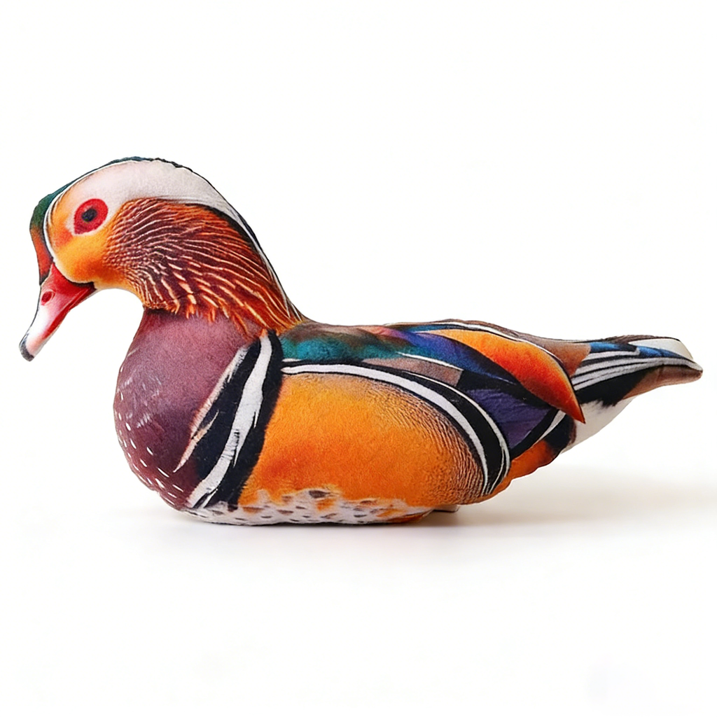 Realistic Farm Animal Plush Set (Rooster, Hen, Duck, Mandarin Duck) | 50cm Soft Stuffed Bird Toys | Emotional Support Cuddle Pillows | Unique Home Decor Gift for Animal Lovers