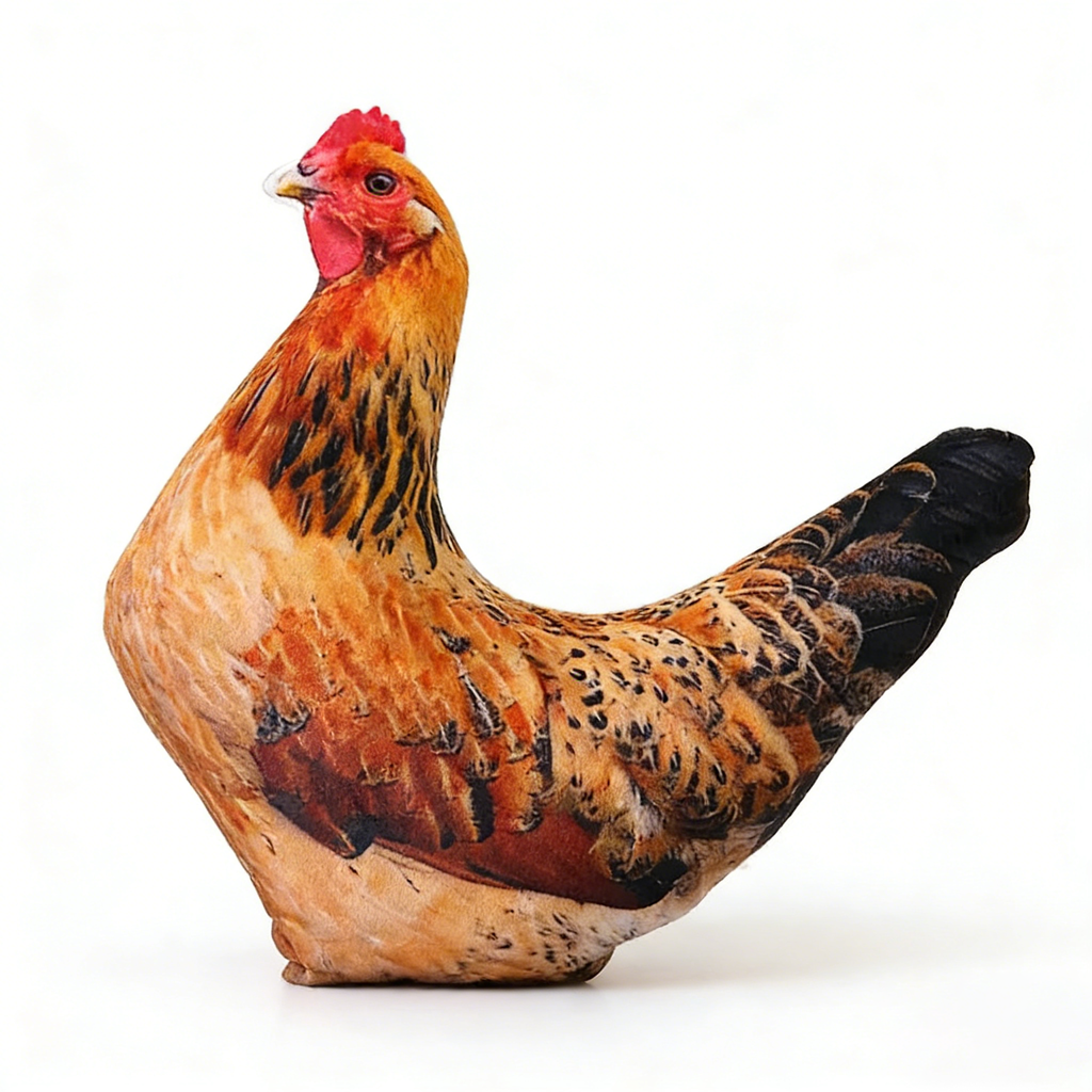 Realistic Farm Animal Plush Set (Rooster, Hen, Duck, Mandarin Duck) | 50cm Soft Stuffed Bird Toys | Emotional Support Cuddle Pillows | Unique Home Decor Gift for Animal Lovers